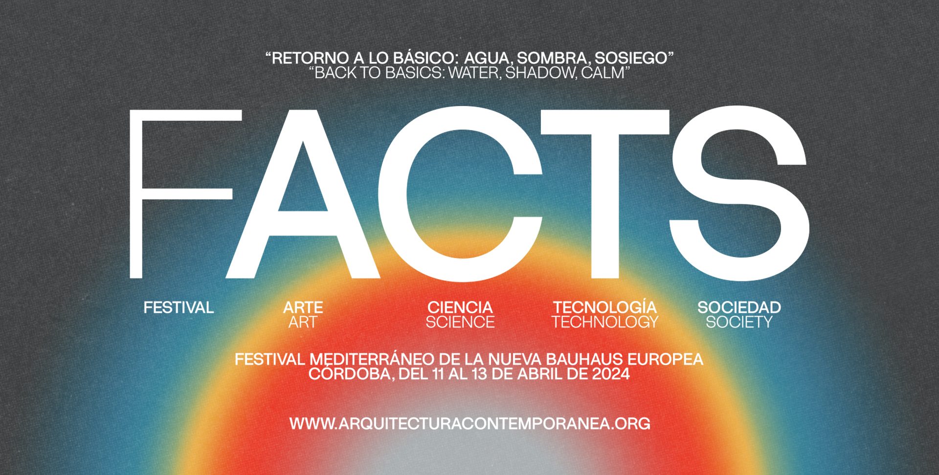 Cartel de FACTS: Festival mediterráneo de la Nueva Bauhaus Europea 2024.